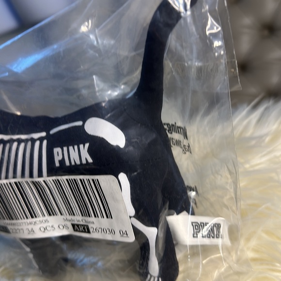 🐶NWT Pink by Victoria’s Secret Mini Skeleton Black & White Dog 🐶 - Picture 7 of 9